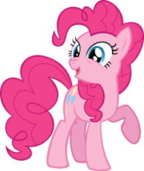 Size: 800x947 | Tagged: safe, artist:flizzick, imported from derpibooru, pinkie pie, earth pony, pony, .svg available, female, raised hoof, simple background, solo, transparent background, vector