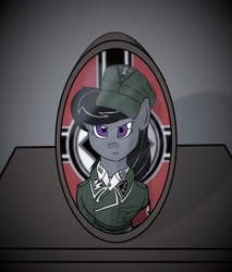 Size: 1700x2000 | Tagged: safe, artist:grimdark-lindy, imported from derpibooru, octavia melody, pony, clothes, female, germany, mare, nazi, nazi armband, schutzstaffel, soldier, uniform, vignette, world war ii