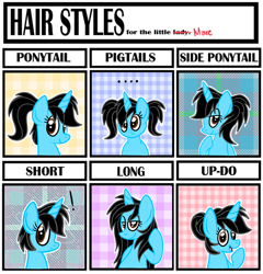 Size: 2000x2080 | Tagged: safe, artist:iheartjapan789, imported from derpibooru, oc, oc only, oc:andrea, pony, unicorn, alternate hairstyle, female, hair style meme, mare