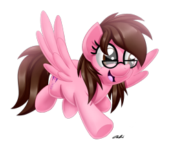 Size: 865x750 | Tagged: safe, artist:iheartjapan789, imported from derpibooru, oc, oc only, oc:sparkle bliss, pegasus, pony, female, glasses, mare, open mouth, simple background, solo, transparent background