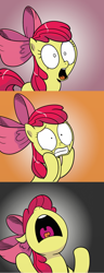 Size: 692x1800 | Tagged: source needed, safe, artist:doublewbrothers, edit, imported from derpibooru, apple bloom, comic, female, reaction image, solo