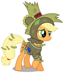 Size: 2628x3000 | Tagged: safe, artist:brony-works, imported from derpibooru, applejack, pony, luna eclipsed, female, high res, scarecrow, simple background, solo, transparent background, vector