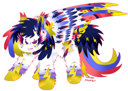 Size: 4032x2871 | Tagged: safe, artist:vanillaswirl6, imported from derpibooru, oc, oc only, oc:thunderstorm, pegasus, pony, absurd resolution, commission, cute, fluffy, ketchupandmustard, lightning, pegasus oc, photoshop, rainbow power, shiny, shocking, simple background, solo, thunder, transparent background