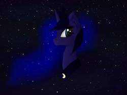 Size: 1280x960 | Tagged: safe, artist:thefloatingtree, imported from derpibooru, princess luna, alicorn, pony, female, solo, space