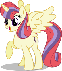 Size: 2786x3191 | Tagged: safe, artist:orin331, imported from derpibooru, moondancer, alicorn, pony, alicornified, female, looking at you, moondancercorn, open mouth, race swap, raised hoof, simple background, smiling, solo, spread wings, transparent background