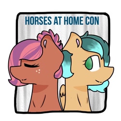 Size: 750x750 | Tagged: safe, artist:nicholeponeartist, imported from derpibooru, oc, oc only, oc:cozy comfort, oc:glitch gamepad, pony, hahcon