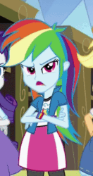 Size: 222x421 | Tagged: safe, imported from derpibooru, screencap, applejack, rainbow dash, rarity, equestria girls, friendship games, animated, cropped, female, gif