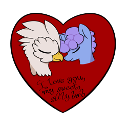 Size: 3000x3000 | Tagged: safe, artist:magmatic, imported from derpibooru, oc, oc only, oc:gypsy, oc:magmatic, griffon, pony, unicorn, gay, hearts and hooves day, male, shipping, simple background, transparent background