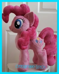 Size: 792x1000 | Tagged: safe, artist:cinnamon-stitch, imported from derpibooru, pinkie pie, pony, irl, photo, plushie, solo