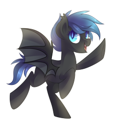 Size: 2220x2400 | Tagged: safe, artist:drawntildawn, imported from derpibooru, oc, oc only, bat pony, pony, female, mare, open mouth, simple background, solo, transparent background