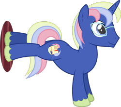 Size: 7193x6400 | Tagged: safe, artist:parclytaxel, imported from derpibooru, oc, oc only, oc:astral mythos, pony, unicorn, .svg available, absurd resolution, bucking, cutie mark, glasses, male, redesign, simple background, solo, stallion, transparent background, tree, unshorn fetlocks, vector