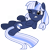 Size: 6470x6532 | Tagged: safe, artist:estories, imported from derpibooru, oc, oc only, oc:silverlay, original species, pony, unicorn, absurd resolution, female, mare, on back, one eye closed, simple background, solo, transparent background, umbra pony, vector