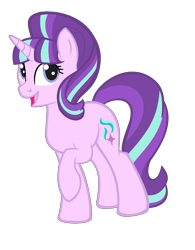 Size: 1019x1307 | Tagged: safe, artist:spirit--productions, imported from derpibooru, starlight glimmer, pony, unicorn, female, mare, ms paint, open mouth, raised hoof, simple background, smiling, solo, transparent background