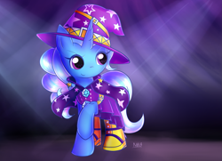 Size: 2483x1800 | Tagged: dead source, safe, artist:nika191319, imported from derpibooru, trixie, pony, unicorn, clothes, dress, equestria girls outfit, female, mare, rainbow rocks outfit, solo