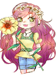 Size: 900x1215 | Tagged: safe, artist:fatoke, imported from derpibooru, gloriosa daisy, equestria girls, legend of everfree, female, flower, simple background, solo, white background