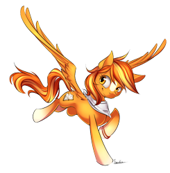 Size: 766x782 | Tagged: safe, artist:moenkin, imported from derpibooru, oc, oc only, pegasus, pony, bandana, clothes, commission, landing, signature, simple background, solo, transparent background