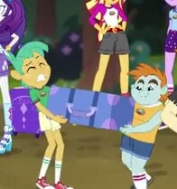Size: 196x209 | Tagged: safe, imported from derpibooru, screencap, rarity, sci-twi, snails, snips, sunset shimmer, twilight sparkle, valhallen, equestria girls, legend of everfree, bag, boots, bracelet, camp everfree outfits, clothes, converse, eyes closed, hand on hip, high heels, jewelry, luggage, shoes, shorts, sneakers, socks