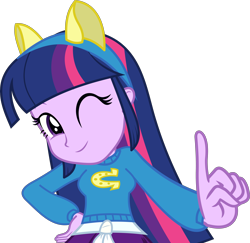 Size: 5354x5212 | Tagged: safe, artist:hithroc, imported from derpibooru, twilight sparkle, equestria girls, equestria girls (movie), absurd resolution, clothes, cute, female, helping twilight win the crown, looking at you, one eye closed, simple background, skirt, solo, transparent background, twiabetes, vector, wink, winking at you, wondercolts, wondercolts uniform