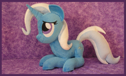 Size: 647x389 | Tagged: safe, artist:bluedragonflyplush, imported from derpibooru, trixie, pony, unicorn, cropped, female, irl, mare, photo, plushie, solo