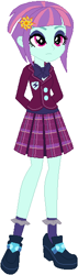 Size: 157x556 | Tagged: safe, artist:ra1nb0wk1tty, imported from derpibooru, sunny flare, equestria girls, clothes, crystal prep academy uniform, female, school uniform, simple background, solo, white background