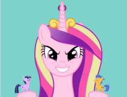 Size: 744x567 | Tagged: safe, artist:grypher, derpibooru exclusive, imported from derpibooru, flash sentry, princess cadance, twilight sparkle, alicorn, pony, animated, caddy ships it, evil grin, female, flashlight, gif, green background, grin, looking at you, male, mare, now kiss, pointy ponies, princess of love, princess of shipping, pure unfiltered evil, pure unfiltered good, pure unfiltered shipping, shipper on deck, shipping, simple background, smiling, so wrong yet so right, straight, toy, twilight sparkle (alicorn), with great power comes great shipping