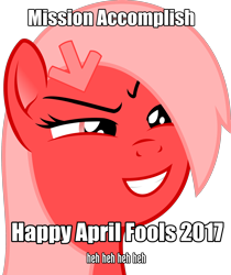 Size: 2000x2386 | Tagged: safe, artist:arifproject, imported from derpibooru, oc, oc only, oc:downvote, pony, derpibooru, april fools, april fools 2017, bust, derpibooru ponified, grin, meme, meta, ponified, simple background, smiling, solo, transparent background, vector