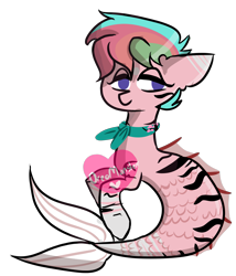 Size: 2683x3137 | Tagged: safe, artist:oreomonsterr, imported from derpibooru, oc, oc only, oc:tiger lily, merpony, simple background, solo, transparent background