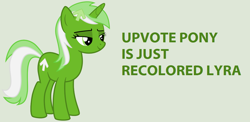 Size: 1112x542 | Tagged: safe, imported from derpibooru, oc, oc only, oc:upvote, pony, unicorn, derpibooru, derpibooru ponified, lidded eyes, meta, ponified, simple background, smiling, transparent background