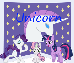 Size: 800x687 | Tagged: safe, artist:nejcrozi, imported from derpibooru, rarity, sweetie belle, twilight sparkle, pony, unicorn