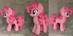 Size: 4512x2256 | Tagged: safe, artist:whitedove-creations, imported from derpibooru, pinkie pie, earth pony, pony, absurd resolution, female, irl, mare, photo, plushie, solo