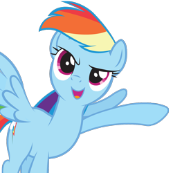 Size: 1262x1262 | Tagged: safe, artist:birthofthepheonix, imported from derpibooru, rainbow dash, female, pointing, simple background, solo, transparent background, vector