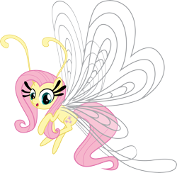 Size: 7431x7255 | Tagged: safe, artist:benybing, imported from derpibooru, fluttershy, breezie, it ain't easy being breezies, absurd resolution, breeziefied, cute, female, flutterbreez, hilarious in hindsight, simple background, solo, species swap, transparent background