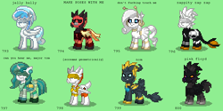 Size: 1000x500 | Tagged: safe, imported from derpibooru, changeling, nihilego, pegasus, pony, unicorn, pony town, :o, blindfold, buzzwole, celesteela, clothes, fangs, female, frown, glare, glowing eyes, guzzlord, kartana, male, mare, necrozma, open mouth, pheromosa, pokémon, pokémon sun and moon, ponified, saddle bag, scarf, skirt, smiling, stallion, sunglasses, ultra beast, visor, vulgar, xurkitree