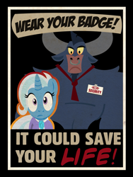 Size: 901x1200 | Tagged: safe, artist:pixelkitties, imported from derpibooru, iron will, trixie, pony, unicorn, fallout, fallout: new vegas, female, mare, parody, poster