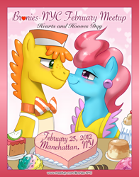 Size: 900x1146 | Tagged: safe, artist:johnjoseco, artist:purpletinker, imported from derpibooru, carrot cake, cup cake, hearts and hooves day, poster