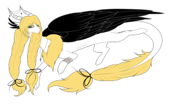 Size: 2500x1500 | Tagged: safe, artist:minelvi, imported from derpibooru, oc, oc only, oc:nameless, draconequus, draconequus oc, eyelashes, simple background, solo, transparent background