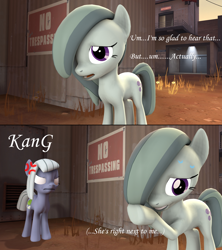 Size: 1920x2165 | Tagged: safe, artist:kmg0047, imported from derpibooru, limestone pie, marble pie, pony, 3d, angry, cross-popping veins, empty eyes, sweat, this will end in pain and/or death