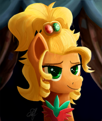 Size: 977x1150 | Tagged: safe, artist:ssoldat, imported from derpibooru, applejack, earth pony, pony, applejewel, female, mare, smiling, solo