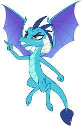 Size: 3001x4611 | Tagged: safe, artist:cloudy glow, artist:cloudyglow, imported from derpibooru, princess ember, dragon, gauntlet of fire, .ai available, absurd resolution, dragoness, female, flying, pointing, simple background, solo, transparent background, vector