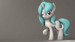 Size: 1920x1080 | Tagged: safe, artist:obsidianocelot, imported from derpibooru, oc, oc only, oc:elizza, pony, unicorn, 3d, female, mare, raised hoof, solo