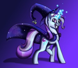 Size: 1080x936 | Tagged: safe, artist:shadowdragon79, imported from derpibooru, starlight glimmer, trixie, pony, unicorn, female, fusion, glowing horn, gradient background, mare, solo, xk-class end-of-the-world scenario