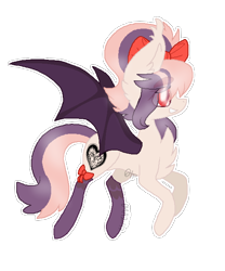 Size: 550x660 | Tagged: safe, artist:wishing-well-artist, imported from derpibooru, oc, oc only, oc:sweet velvet, bat pony, pony, bow, clothes, female, hair bow, mare, simple background, socks, solo, transparent background