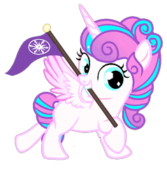 Size: 612x640 | Tagged: safe, artist:little903, imported from derpibooru, princess flurry heart, alicorn, pony, cute, female, flag, flurrybetes, mouth hold, older, simple background, solo, transparent background