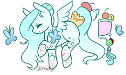 Size: 1513x900 | Tagged: safe, artist:glitterskies2808, imported from derpibooru, oc, oc only, oc:mythical lantern, original species, pony, female, ice cream pony, mare, solo