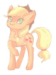 Size: 1024x1370 | Tagged: safe, artist:pone-pon, imported from derpibooru, applejack, earth pony, pony, cowboy hat, cute, female, green eyes, hat, jackabetes, looking at you, mare, simple background, smiling, solo, stetson, transparent background