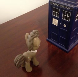 Size: 640x629 | Tagged: safe, imported from derpibooru, doctor whooves, time turner, pony, doctor who, irl, male, photo, stallion, tardis, toy