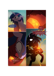 Size: 3541x5016 | Tagged: safe, artist:gashiboka, imported from derpibooru, twilight sparkle, oc, oc:brotonia, alicorn, pony, comic:recall the time of no return, absurd resolution, comic, fake twilight, twilight sparkle (alicorn), zygon