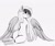 Size: 1024x860 | Tagged: safe, artist:little-sketches, artist:php146, imported from derpibooru, oc, oc only, oc:yeri, pegasus, pony, eye clipping through hair, female, mare, monochrome, solo, style emulation