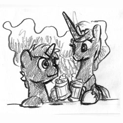 Size: 1000x1000 | Tagged: safe, artist:the-wag, imported from derpibooru, princess luna, oc, alcohol, beer