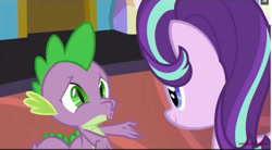 Size: 1247x686 | Tagged: safe, imported from derpibooru, screencap, spike, starlight glimmer, dragon, celestial advice, now kiss